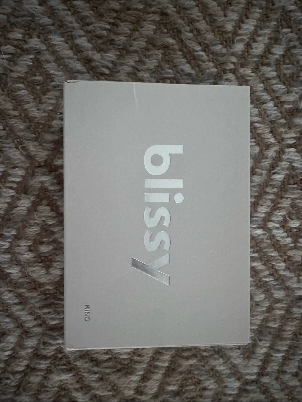 Bliss King Pillow Box in Light Gray and Silver